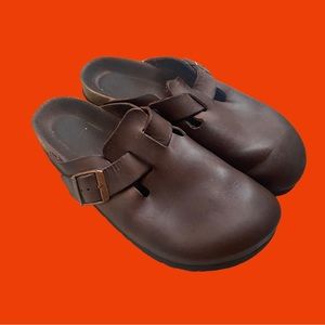 Birkenstock Boston Oiled Brown Leather Clogs 🔥